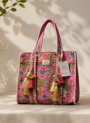 Quilted Cotton Tote Bag